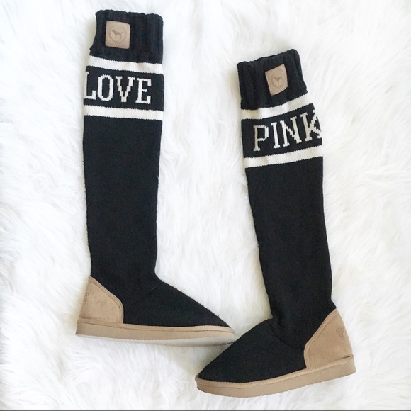 PINK Victoria's Secret Shoes - PINK VS Knitted Sock Boots Mukluks